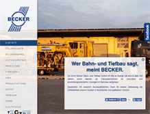 Tablet Screenshot of becker-bahnbau.de